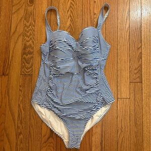 Nip Tuck Striped Multi Fit Cup One Piece Swimsuit